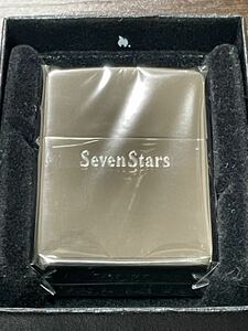 zippo セブンスター ブラック チタン 限定品 前面刻印 Seven Stars 1995年製 SEVEN STARS 年代物 デットストック ケース 保証書