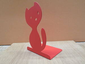 アレッシィ ALESSI VIGO AMMI30 2 R ブックエンド ブックスタンド ネコ ねこ 赤いねこ 金属製