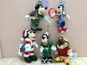 ◇ディズニー グーフィーグッズ 5点 ぬいぐるみバッジ クリスマスほか 3P152 【60】