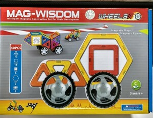 MAG-WISDOM 四輪クルーザー 40ピースセット MAGBLOCK マグネットブロック 知育玩具 美品