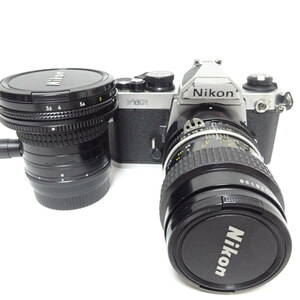 ニコン FM2 フィルム一眼カメラ 55mm 1:2.8 28mm 1:3.5 レンズ Nikon 動作未確認 ジャンク品 80サイズ発送 KK-2649080-098-mrrz