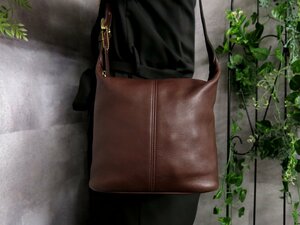 ●超美品●COACH オールド コーチ●4148●USA製●高級 カーフ レザー 本革●ショルダー バッグ●茶●G金具●肩掛け●ヴィンテージ●Js45799