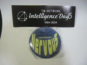 TM NETWORK（宇都宮隆　小室哲哉　木根尚登）【缶バッジ『Nervous』】（Tour intelligence Days 1984-2024 デコガチャ）未開封