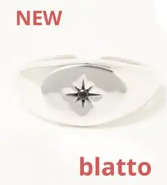 1776 新品　blatto　ブラックジュエリー　シルバーリング  フリーサイズ