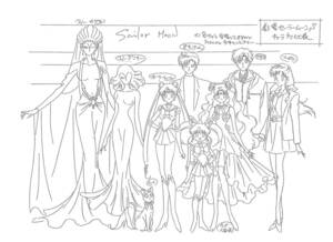 38枚 　設定資料集　美少女戦士セーラームーンS　劇場版 かぐや姫の恋人　/ 検: セル画　アニメスタッフ用制作素材　settei