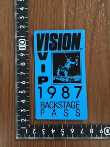 80s VISION VIP BACKSTAGE PASS オールド ビンテージ ステッカー 新品未使用品 デッドストック ビション ストリート ウエアー スケート