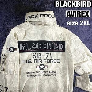 【AVIREX】BLACKBIRD SR-71 STAND ZIP 白2XL トップガン