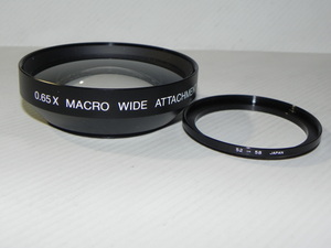 0.65x MACRO WIDE ATTACHMENT レンズ(メ-カ-不明)