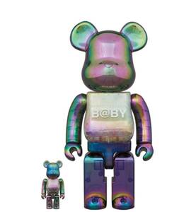 MY FIRST BE@RBRICK B@BY CLEAR BLACK CHROME Ver. 100％ & 400％ 千秋 MEDICOM TOY ベアブリック メディコムトイ 