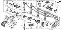 ホンダ純正新品 EG6 EK9 プラグコード 4本 セット プラグ コード スパークプラグ ホンダ 純正 b16a b16b ek eg