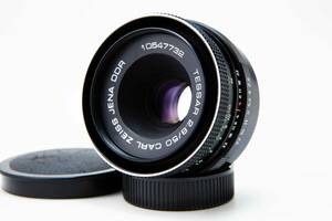 【美品/整備品/テスト画像有】 CARL ZEISS JENA TESSAR 50mm f2.8 / M42マウント レンズ ドイツ製 テッサー カールツァイス