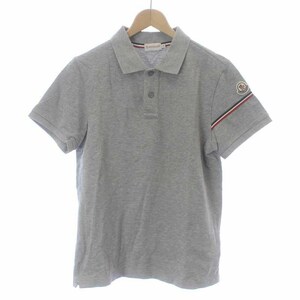 モンクレール MONCLER MAGLIA POLO MANICA CORTA ポロシャツ 鹿の子 半袖 S グレー /AT8 メンズ