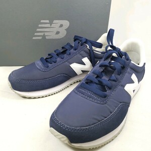 C #【商品ランク:B】 ニューバランス New Balance ロゴデザイン スニーカー size22.5 レディース シューズ 婦人靴 ネイビー 紺系