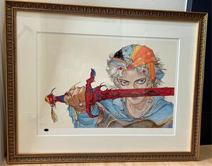 天野喜孝　RED SWORD 版画　ファイナルファンタジー　直筆サイン 