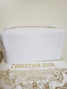 新品★DIOR ディオール オリジナル ポーチ♪ホワイト♪CDロゴ入り♪ノベルティ★非売品