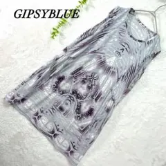 GIPSYBLUE ジプシーブルー ノースリーブチュニック 銀ラメ 韓国製 総柄
