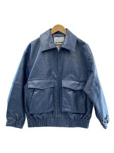 SLY◆23AW/FAUX LEATHER ZIP UP/レザージャケット/FREE/フェイクレザー/BLU