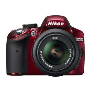 中古 １年保証 美品 Nikon D3200 AF-S 18-55mm VR レッド