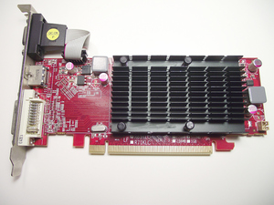 AMD Radeon HD 5450 512MB DVI/HDMI/VGA PCI-Express x16 ファンレス LowProfile G1627000 LF R81KLC 静音 Windows10 送料無料です