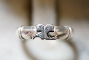 1926 courreges/クレージュ 海外製 シルバー リング 指輪 ヴィンテージ アクセサリー SILVER刻印 アンティーク シルバージュエリー 装飾品