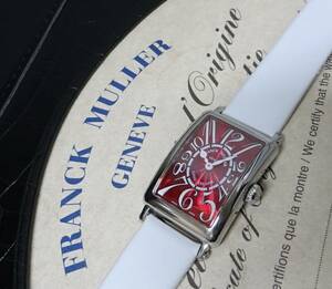 希少モデル FRANCK MULLER フランクミュラー ロングアイランド レッドカーペット 902QZ RED 国際保証書あり 純正内外箱あり 本物