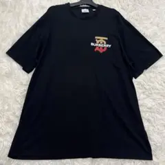現行！！　Burberry ビッグシルエットTシャツ　TBロゴ　XLサイズ　黒