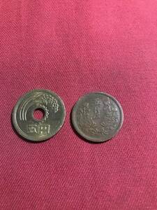 満州帝国　　　　5厘銅貨(伍厘硬貨)　　大同二年　　（西-21）