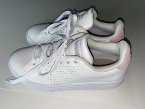 【未使用】adidas アディダス レディース スニーカー ART F36481 23.5cm★ホワイト×ピンク★白 シューズ 靴 スポーツ 女性用★