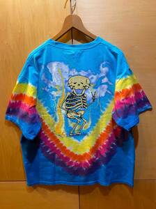 ビンテージ 2000 グレイトフルデッド スカル ピース Tシャツ タイダイ 古着 ジェリーガルシア XL Grateful Dead LIQUID BLUE