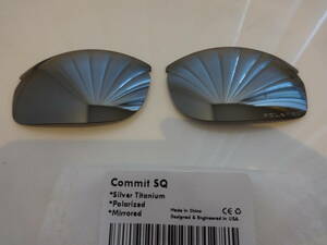 POLARIZED刻印入り★OAKLEY オークリー oo9086　COMMIT SQUARED コミットスクエア用 カスタム偏光レンズ　SILVER Color Polarized