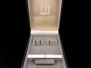 ◎№3770◎■新品同様■【ｄunhill】ダンヒル【シルバー・ゴールド】■カフス＆ネクタイピン セット♪