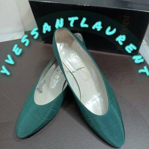靴 ◆ YvwsSantLaurent ◆ パンプス ３６サイズ 約２３ｃｍ グリーン◆ イヴ サンローラン ◆ レディース シューズ 箱入 現状品