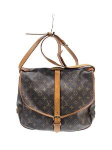 LOUIS VUITTON◆1)ソミュール35_モノグラム・キャンバス_BRW/PVC/BRW/総柄