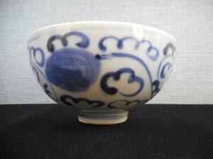 （管　N10）旧家蔵出　江戸時代　古伊万里染付茶碗