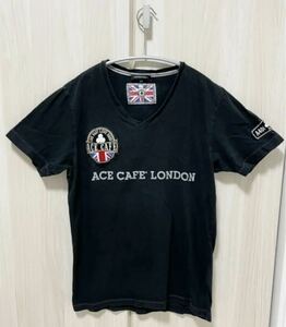★ラトルトリップ ACE CAFE LONDON ワッペン Tシャツ ブラック 即決★
