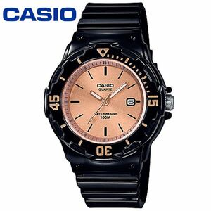CASIO カシオ LRW-200H-9E2 ブラック ローズゴールド レディース キッズ 子供 アナログ 防水 軽量 薄型 女性 腕時計 チープカシオ