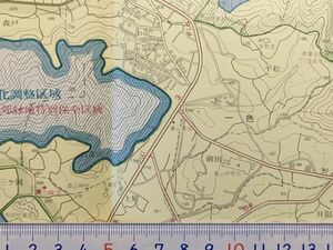 mC14k【地図】葉山町 昭和46年 [都市計画図 葉山御用邸附属邸 葉山町役場、葉山中学校-一色 青葉台団地、パークド四季団地-造成中