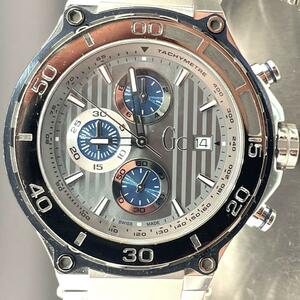 c204【ゲスコレクション】高級 極美品 クロノグラフ Gc-3 スポラグ SS 腕時計 重厚感 X56010G5S サファイアクリスタル ステンレス スイス製
