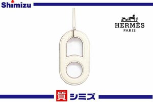 【HERMES】ほぼ未使用品 エルメス ヴァリアシオン レザーネックレス ナタ オフホワイト Y刻印◆質屋出品 質シミズ