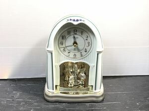 051502 リズム時計 Rhythm EMUAIR エミュエール 置時計 有田焼 Campanula 陶器枠