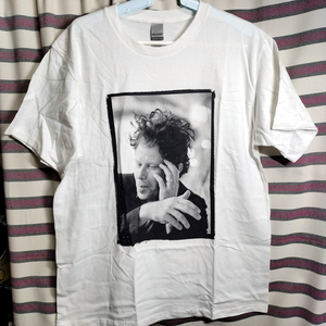 トムウェイツ（Tom Waits) ビッグプリントバンドTシャツ【Lサイズ】★送料無料/新品 80