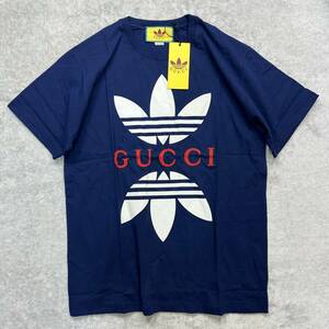 新品未使用 GUCCI Sサイズ adidas Originals グッチ アディダス オリジナルス Tシャツ 半袖 トレフォイル レア 人気 イタリア製 正規品