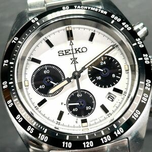 美品 SEIKO セイコー PROSPEX プロスペックス スピードマスター SBDL085 腕時計 ソーラー アナログ クロノグラフ カレンダー 動作確認済み