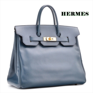 HERMES エルメス 美品 正規品 希少 ★オータクロア 32★ 刻印○Ⅴ 1992年製 ヴィンテージ バンドバッグ レザー 男女兼用 ネイビー系