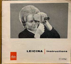 ライカ LEITZ LEICINA 1961年 使用説明書 英語版 全11ページ 大変貴重 