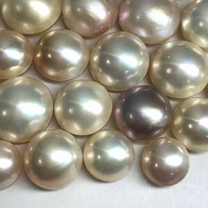 (マベパール27点おまとめ)a 約10.5-16.5mm 50g/250ct pearl パール 半円真珠 ジュエリー jewelry 裸石 宝石 i