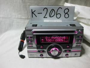 K-2068　Clarion　クラリオン　DUB385MP　MP3　USB　フロント AUX　2Dサイズ　CDデッキ　故障品
