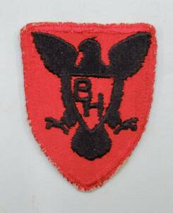 実物 WW2 米陸軍 第86歩兵師団 （ブラックホーク師団）肩章 US ARMY 86TH INFANTRY DIVISION SHOULDER PATCHE エッジカット 2