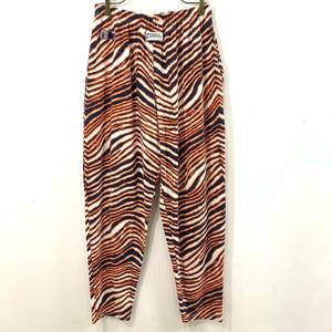 VINTAGE ZUBAZ 80s USA製 Fighting Illini 総柄 サイケデリック柄 イージーパンツ ゼブラ柄 ストリート【レターパックプラス郵送可】C