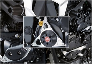 GSX-S750 ABS　レーシングスライダー　5点セット！　スタータータイプ+ジェネレーターAタイプ＋クラッチタイプ+フレーム　アグラス(AGRAS)